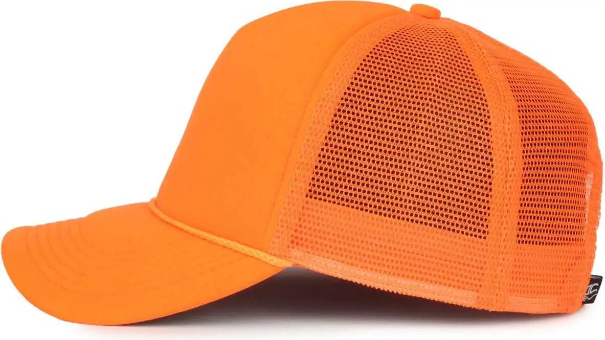 OC Sports OCFOAM 5 Panel Foam Mesh Trucker with Cord Cap - Neon Orange Neon Orange - Orange / OSFM