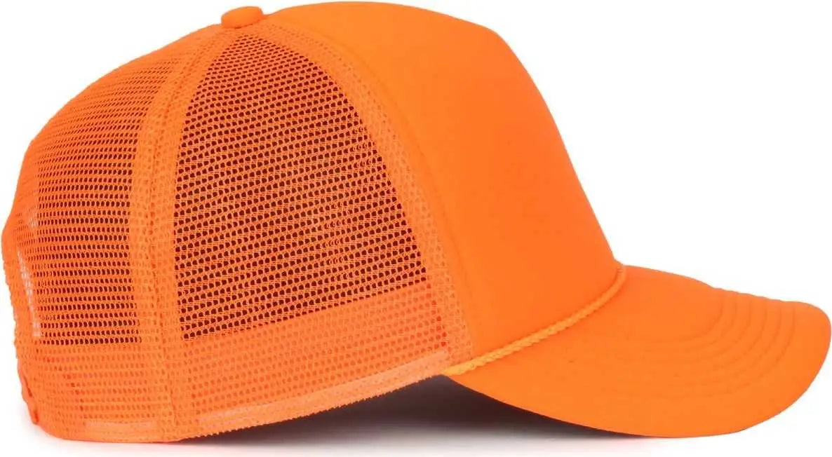 OC Sports OCFOAM 5 Panel Foam Mesh Trucker with Cord Cap - Neon Orange Neon Orange - Orange / OSFM