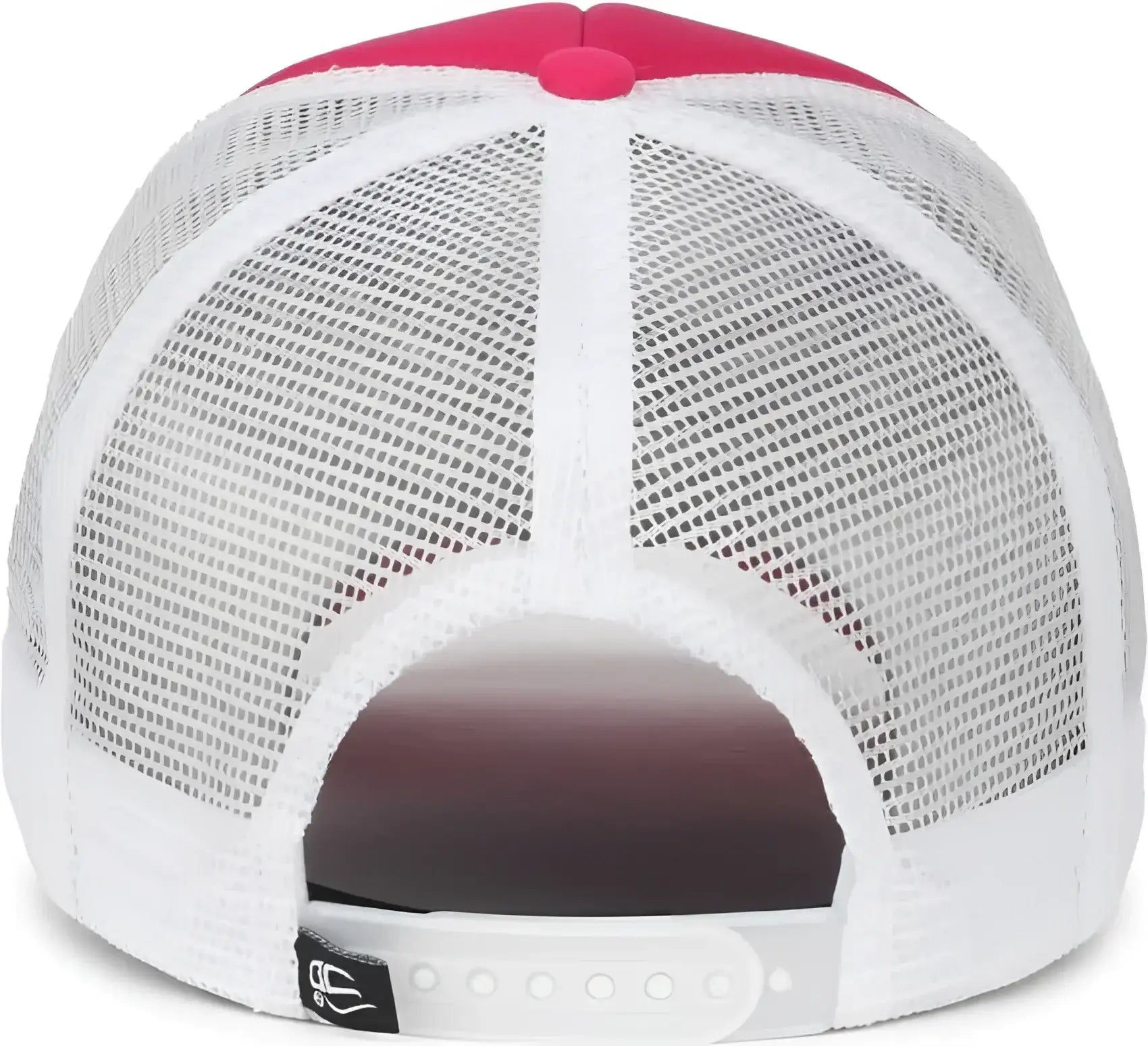 OC Sports OCFOAM 5 Panel Foam Mesh Trucker with Cord Cap - Neon Pink White - White / OSFM