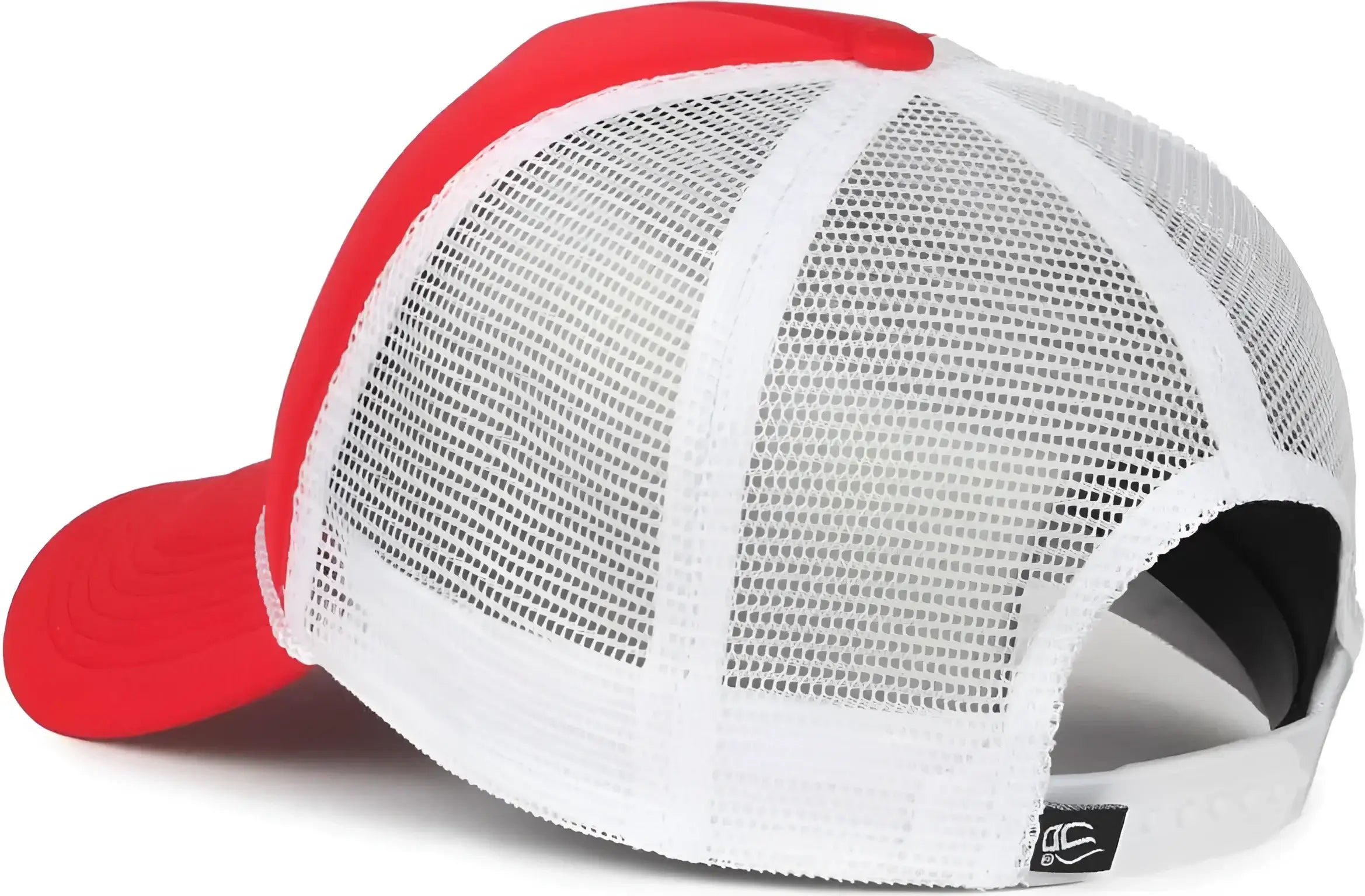 OC Sports OCFOAM 5 Panel Foam Mesh Trucker with Cord Cap - Red White - White / OSFM
