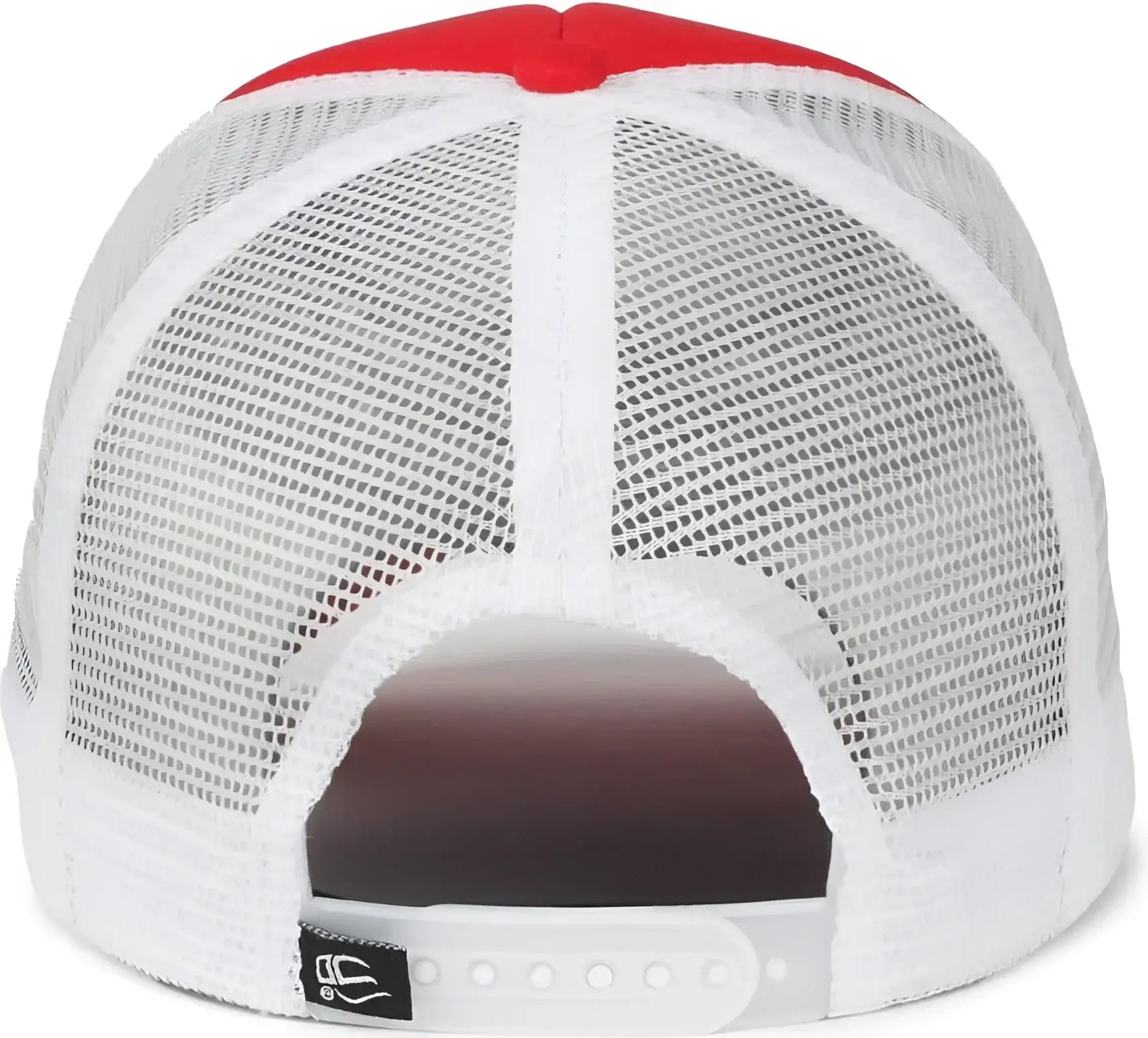 OC Sports OCFOAM 5 Panel Foam Mesh Trucker with Cord Cap - Red White - White / OSFM