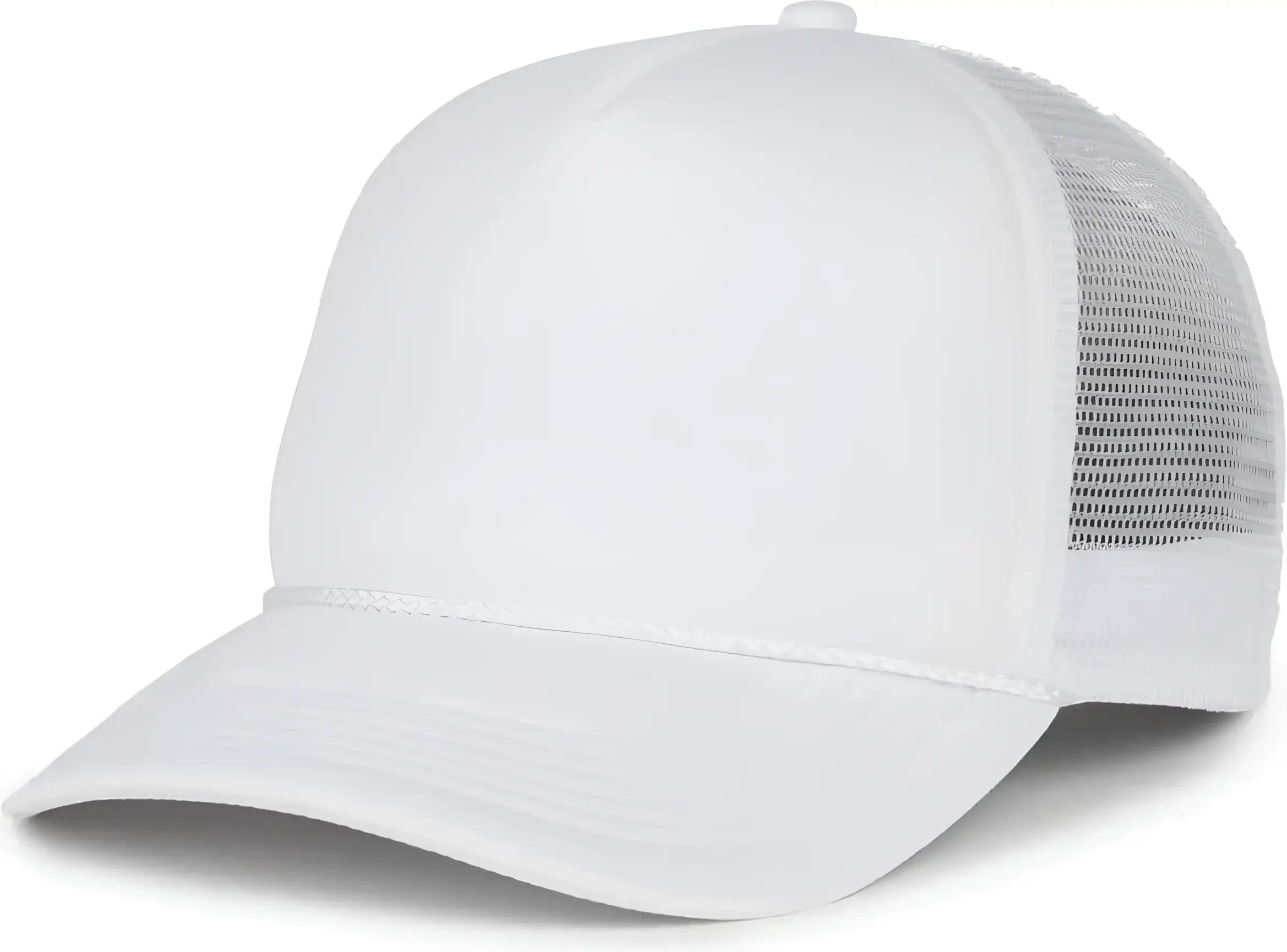 OC Sports OCFOAM 5 Panel Foam Mesh Trucker with Cord Cap - White White - White / OSFM