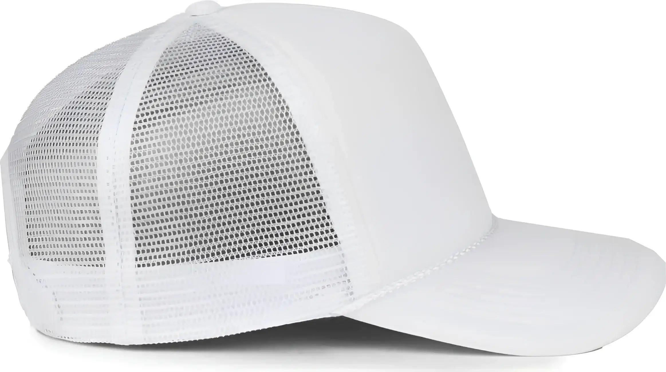 OC Sports OCFOAM 5 Panel Foam Mesh Trucker with Cord Cap - White White - White / OSFM