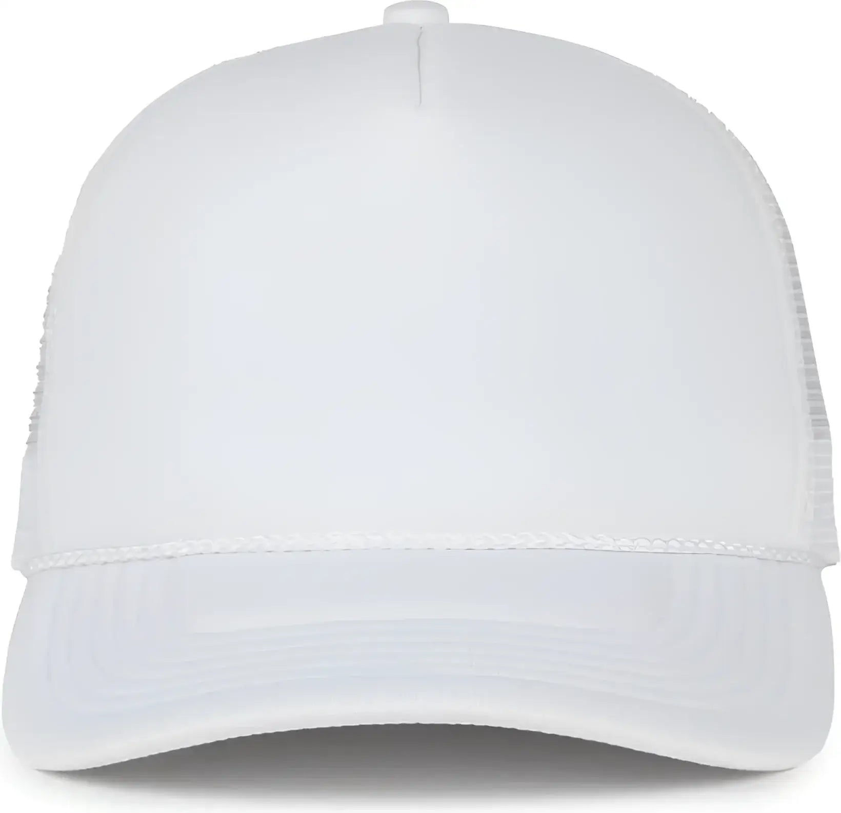 OC Sports OCFOAM 5 Panel Foam Mesh Trucker with Cord Cap - White White - White / OSFM