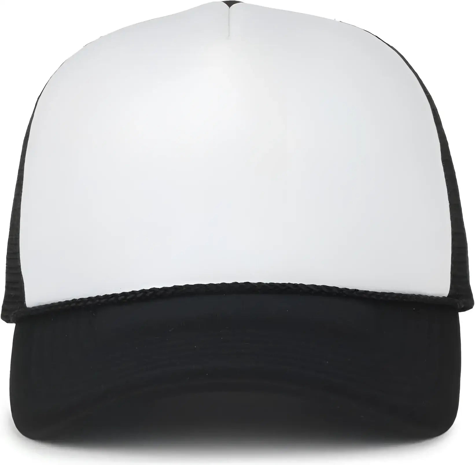 OC Sports OCFOAM 5 Panel Foam Mesh Trucker with Cord Cap - White Black Black - Black / OSFM