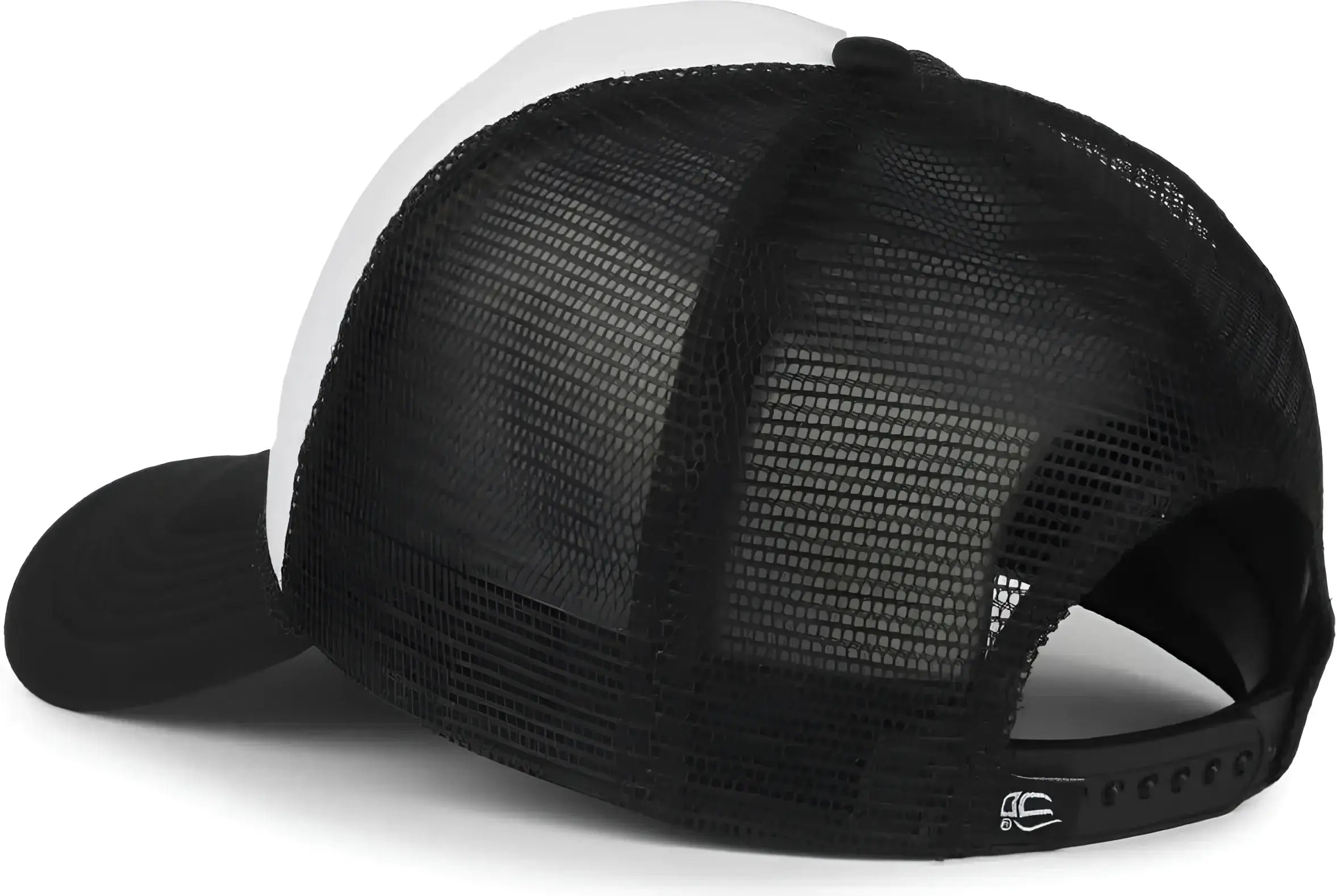 OC Sports OCFOAM 5 Panel Foam Mesh Trucker with Cord Cap - White Black Black - Black / OSFM