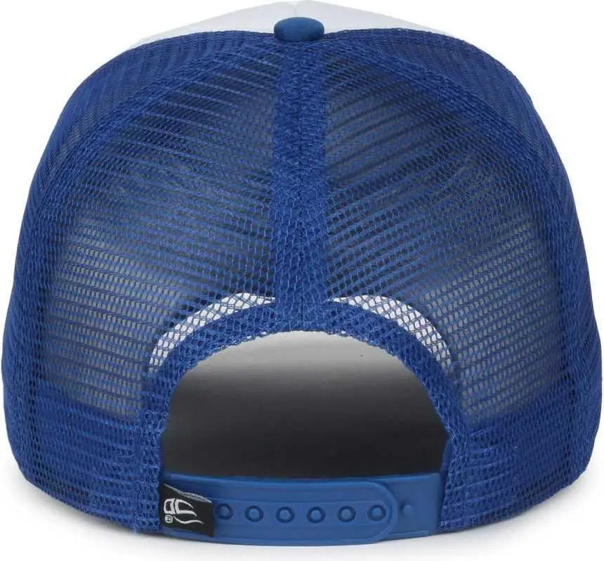 OC Sports OCFOAM 5 Panel Foam Mesh Trucker with Cord Cap - White Royal Royal - Royal / OSFM