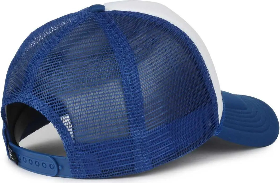 OC Sports OCFOAM 5 Panel Foam Mesh Trucker with Cord Cap - White Royal Royal - Royal / OSFM