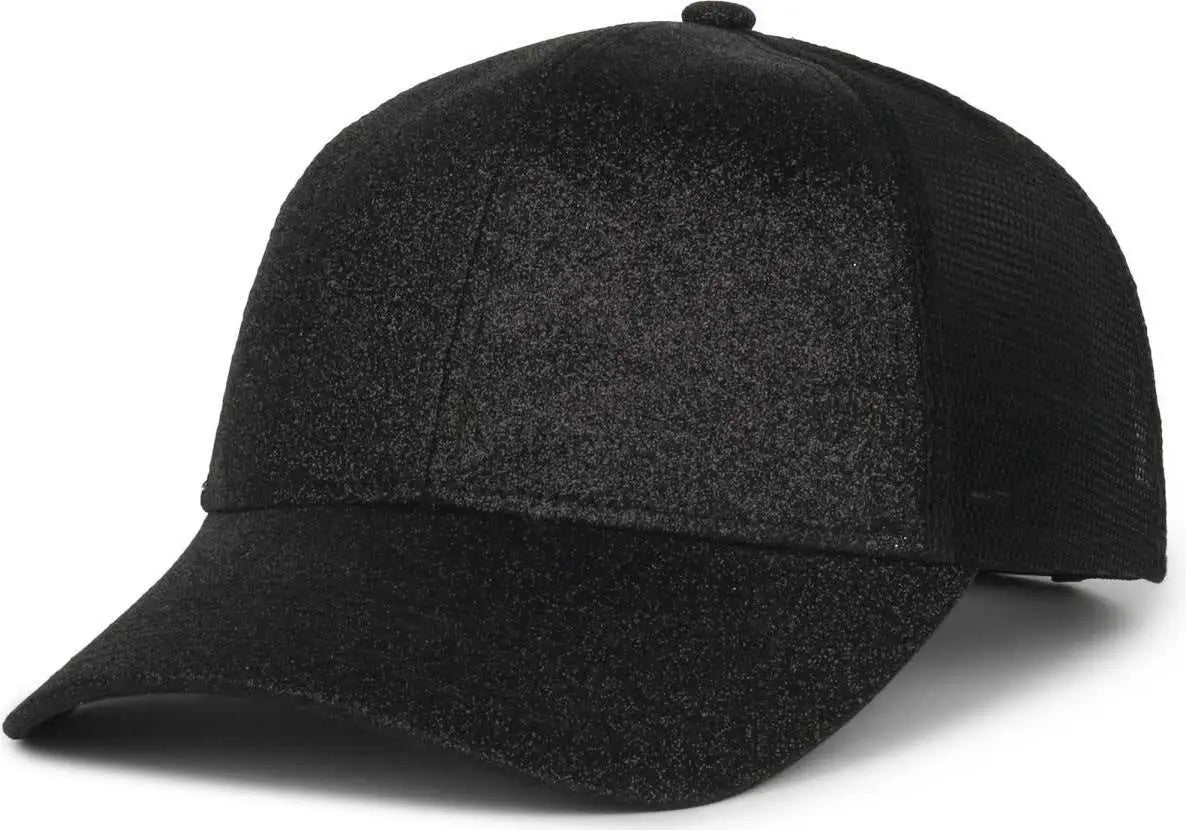 OC Sports OCGLTR Glitter Mesh Back Cap - Onyx Black - Black / Ladies