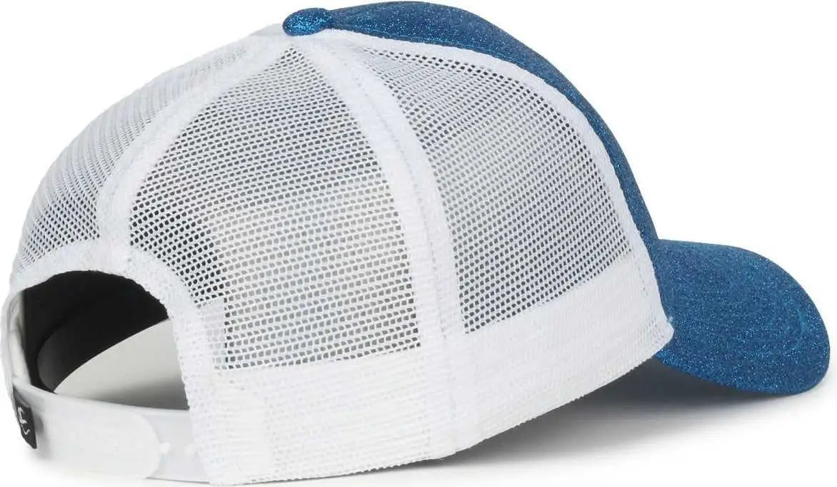 OC Sports OCGLTR Glitter Mesh Back Cap - Sapphire White - White / Ladies