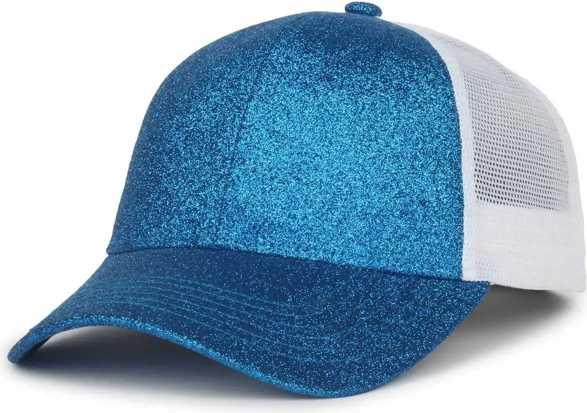 OC Sports OCGLTR Glitter Mesh Back Cap - Sapphire White - White / Ladies