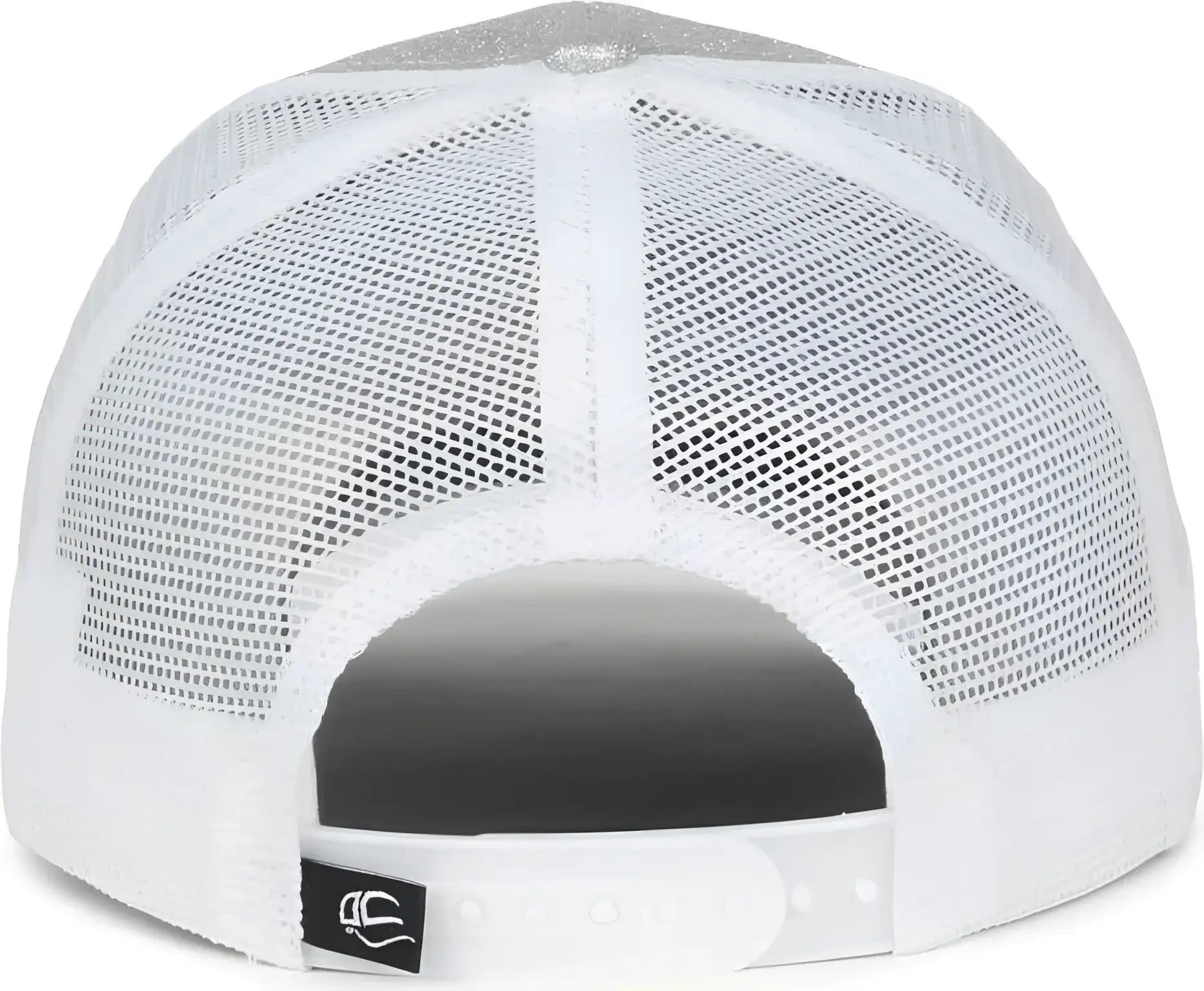 OC Sports OCGLTR Glitter Mesh Back Cap - Silver White - White / Ladies
