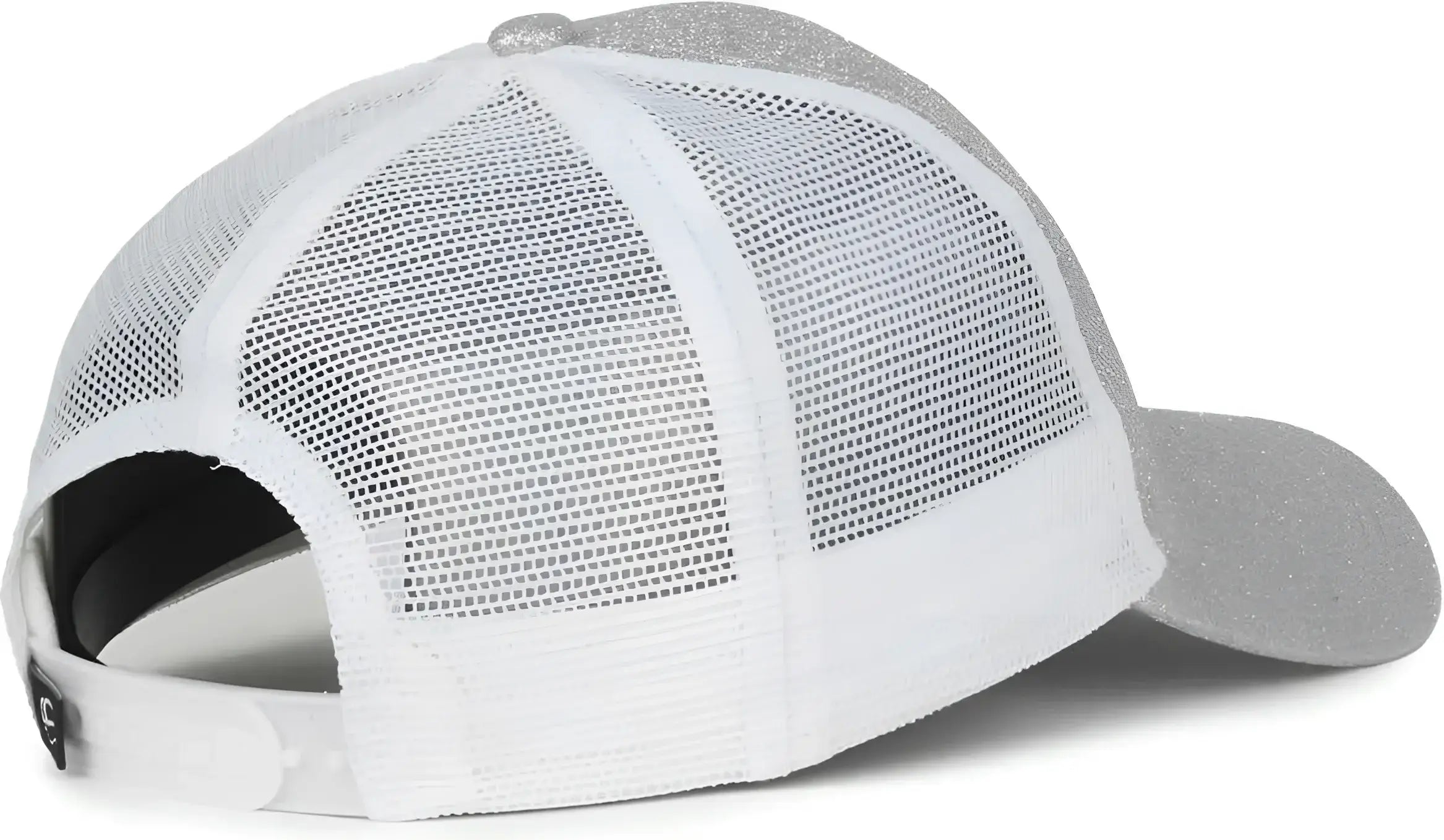 OC Sports OCGLTR Glitter Mesh Back Cap - Silver White - White / Ladies