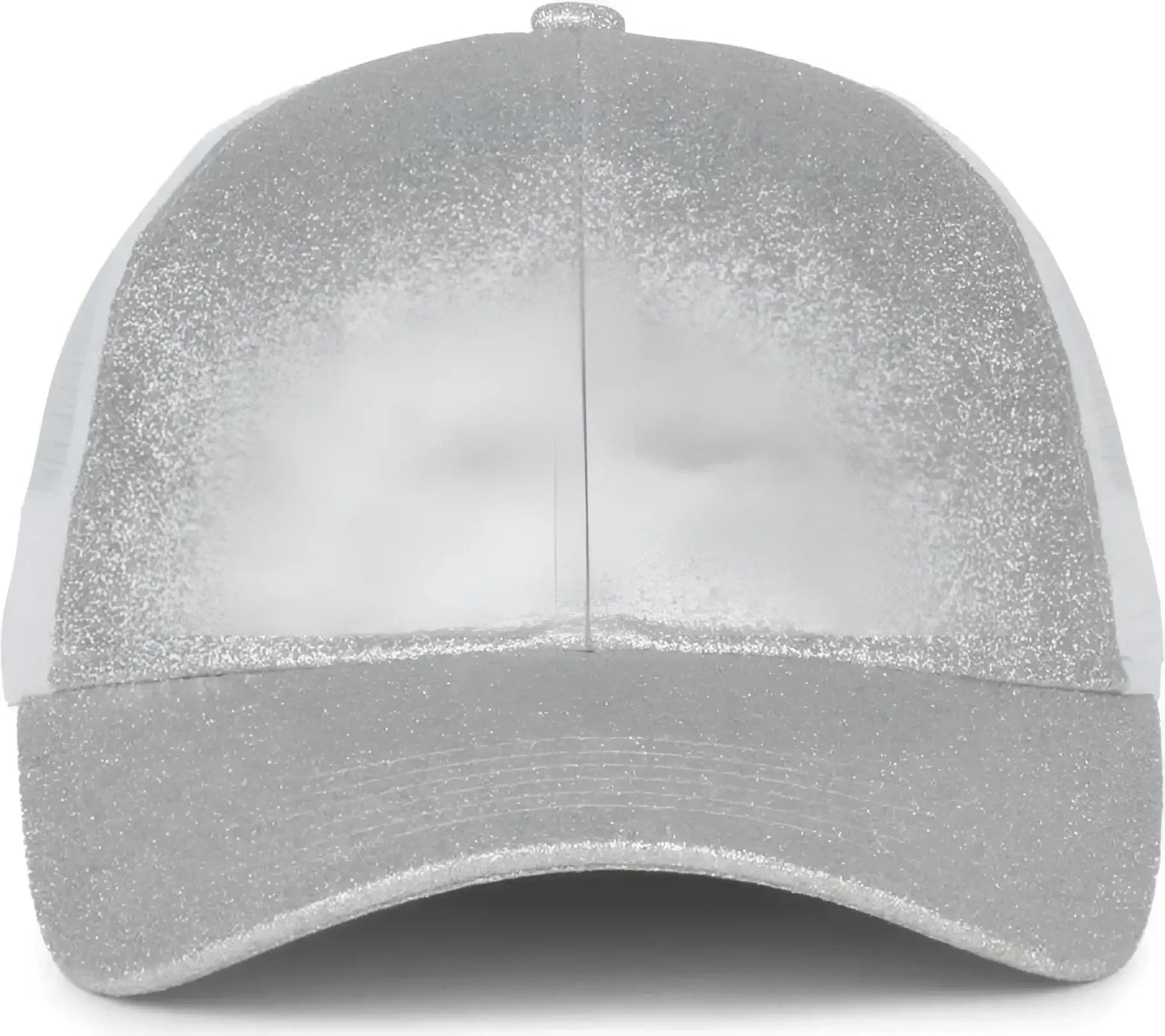 OC Sports OCGLTR Glitter Mesh Back Cap - Silver White - White / Ladies