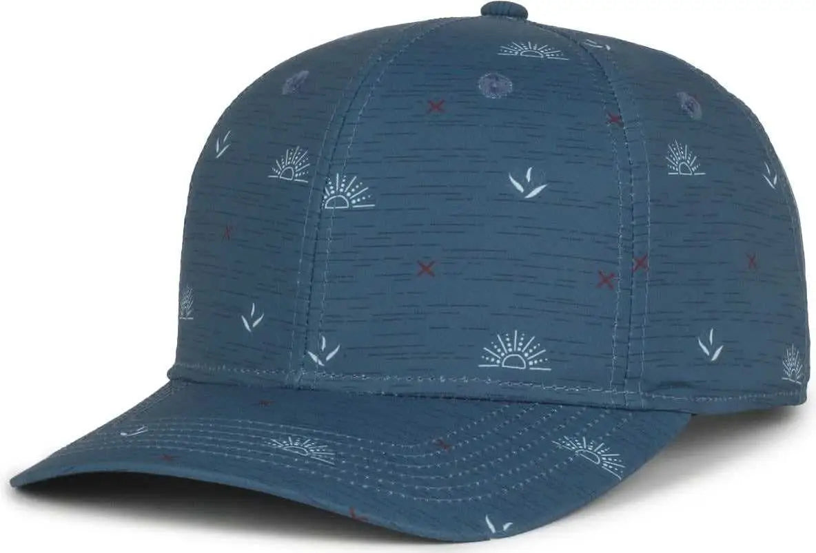 OC Sports OCP100 Sublimated Pattern Pro Crown Cap - Agave Sunset Slate Blue - Blue / OSFM