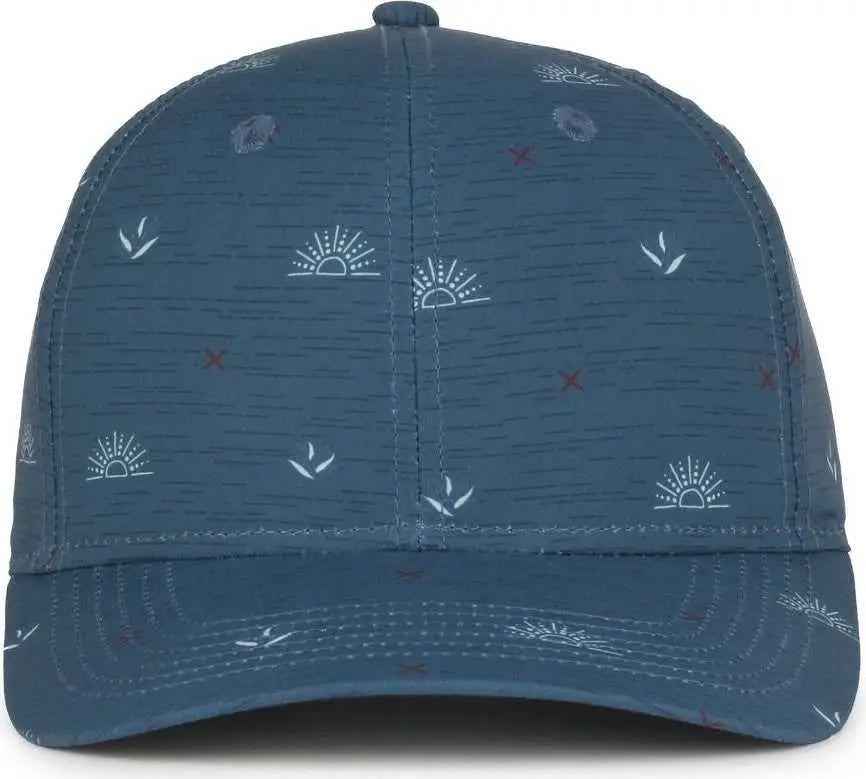 OC Sports OCP100 Sublimated Pattern Pro Crown Cap - Agave Sunset Slate Blue - Blue / OSFM