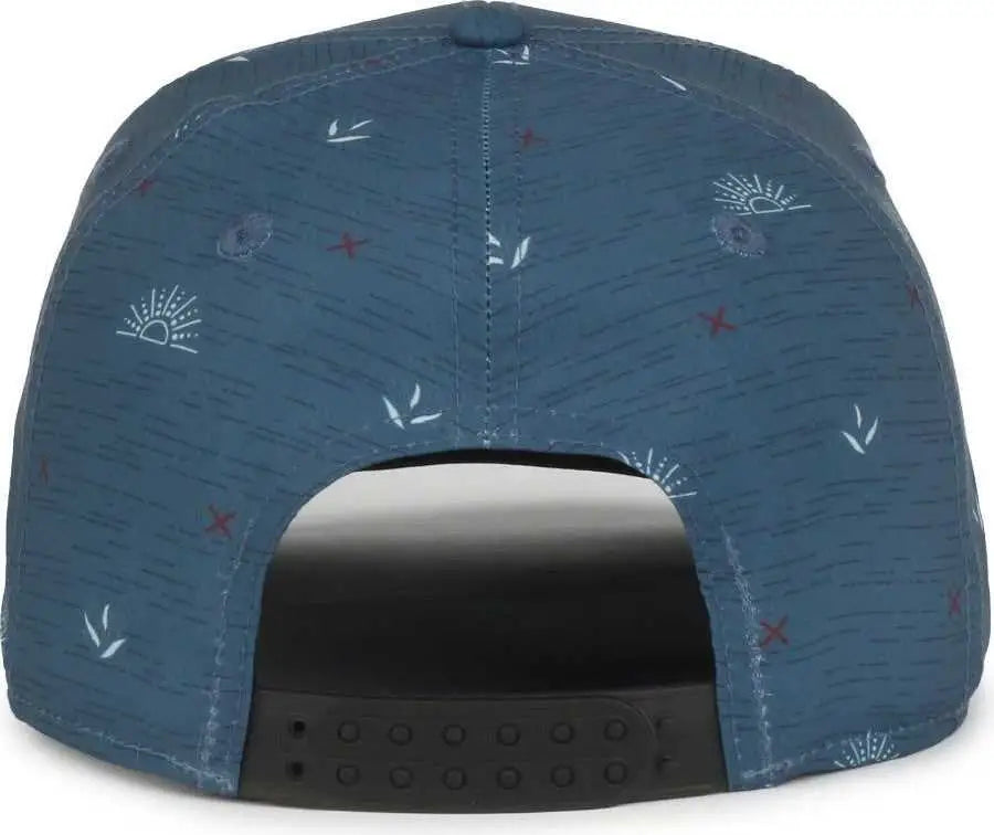 OC Sports OCP100 Sublimated Pattern Pro Crown Cap - Agave Sunset Slate Blue - Blue / OSFM