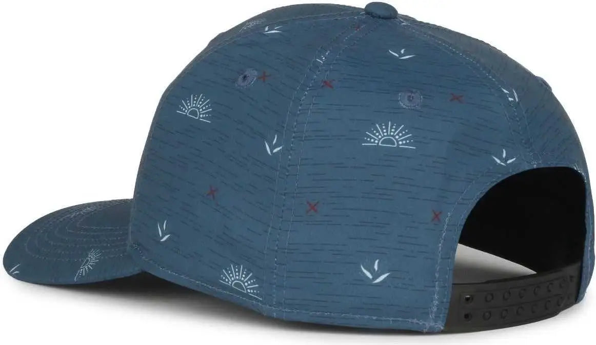 OC Sports OCP100 Sublimated Pattern Pro Crown Cap - Agave Sunset Slate Blue - Blue / OSFM