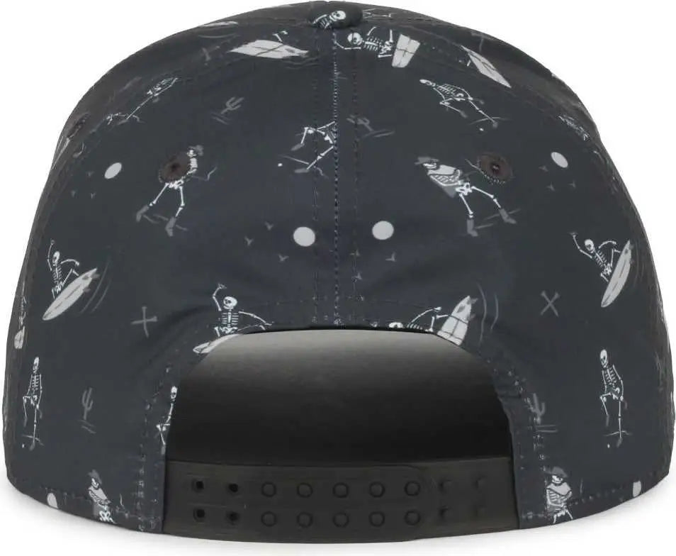 OC Sports OCP100 Sublimated Pattern Pro Crown Cap -Ghostrider Charcoal - Dark Gray / OSFM