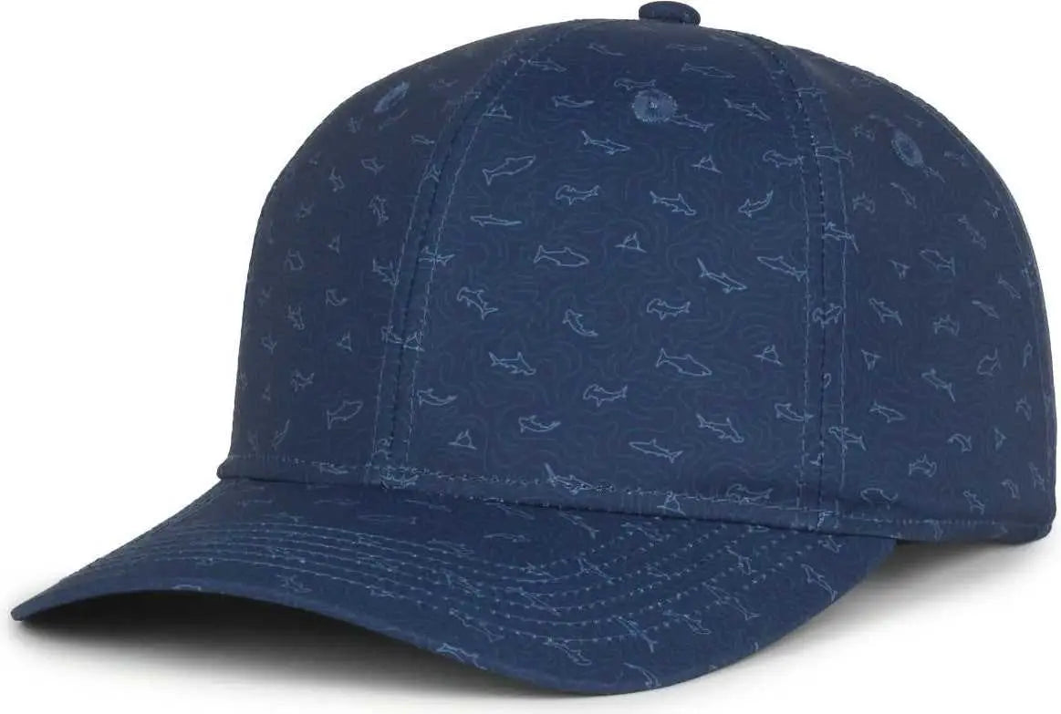 OC Sports OCP100 Sublimated Pattern Pro Crown Cap -Sharks Navy - Navy / OSFM