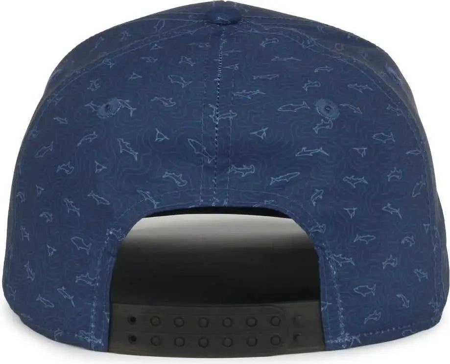 OC Sports OCP100 Sublimated Pattern Pro Crown Cap -Sharks Navy - Navy / OSFM