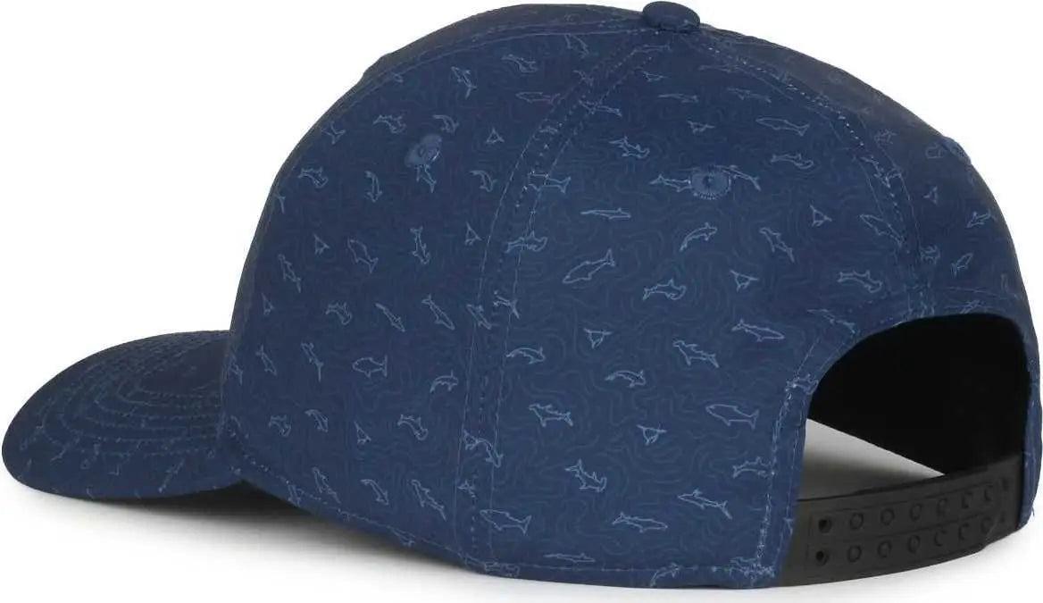 OC Sports OCP100 Sublimated Pattern Pro Crown Cap -Sharks Navy - Navy / OSFM