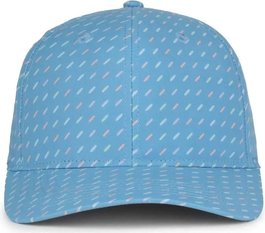 OC Sports OCP100 Sublimated Pattern Pro Crown Cap -Surfboard Light Blue - Blue / OSFM