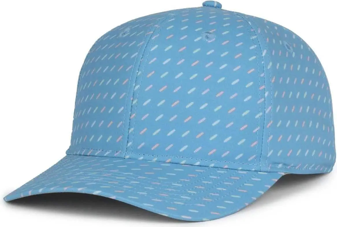 OC Sports OCP100 Sublimated Pattern Pro Crown Cap -Surfboard Light Blue - Blue / OSFM
