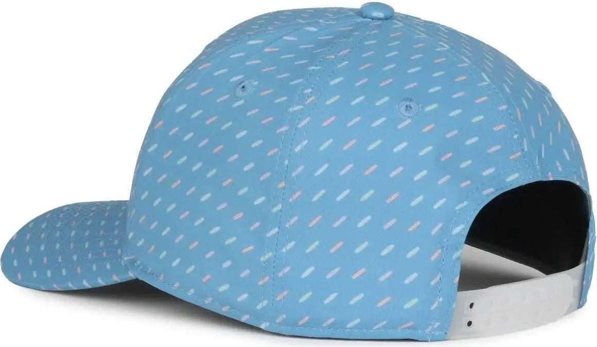OC Sports OCP100 Sublimated Pattern Pro Crown Cap -Surfboard Light Blue - Blue / OSFM