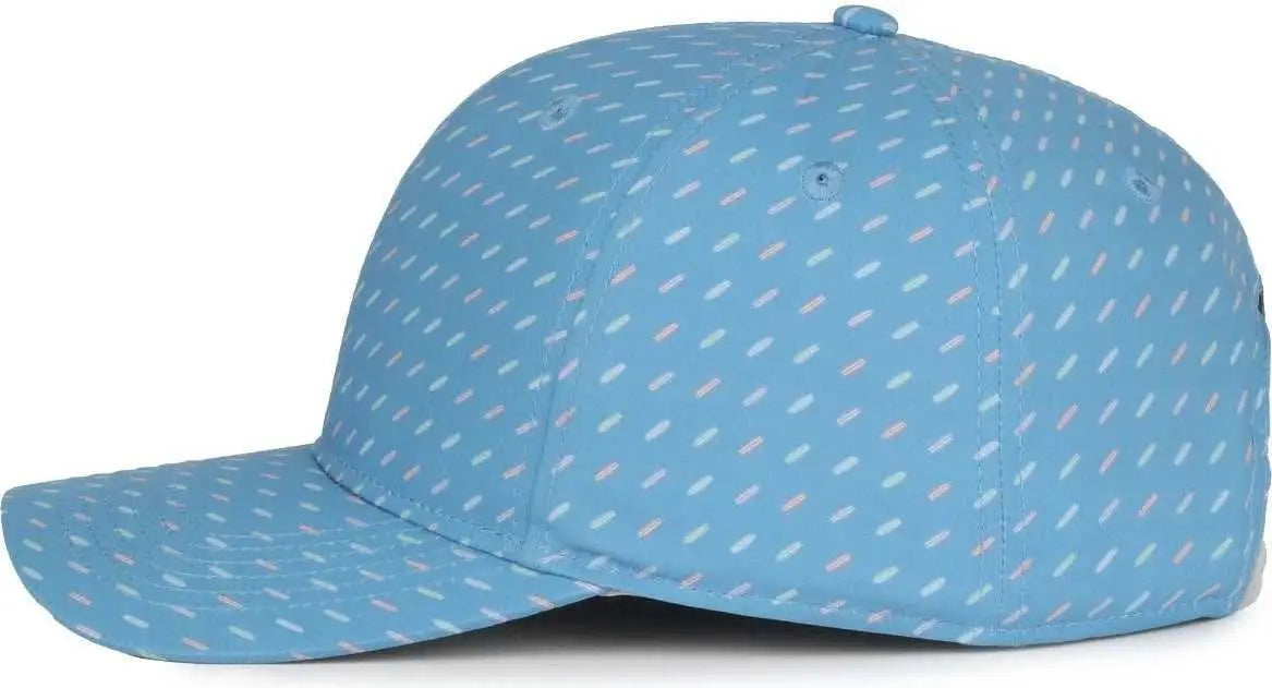 OC Sports OCP100 Sublimated Pattern Pro Crown Cap -Surfboard Light Blue - Blue / OSFM