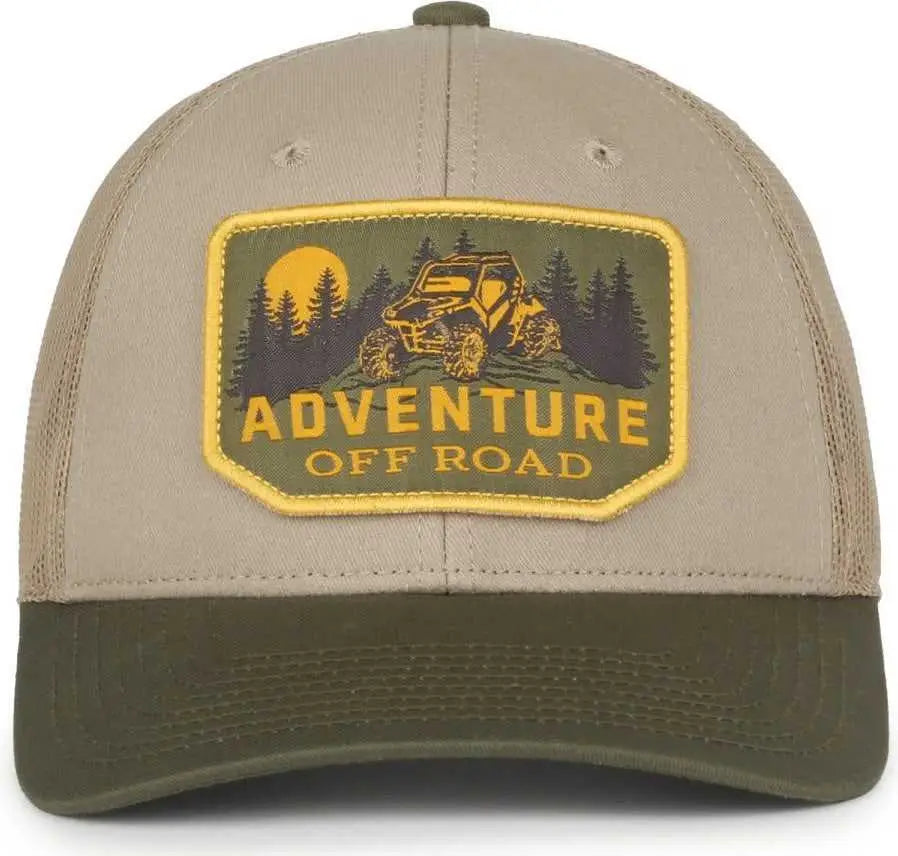 OC Sports OFFRD01 Adventure Off Road Patch Cap - Tan - Tan / 6 7/8’’ - 7 1/2’’