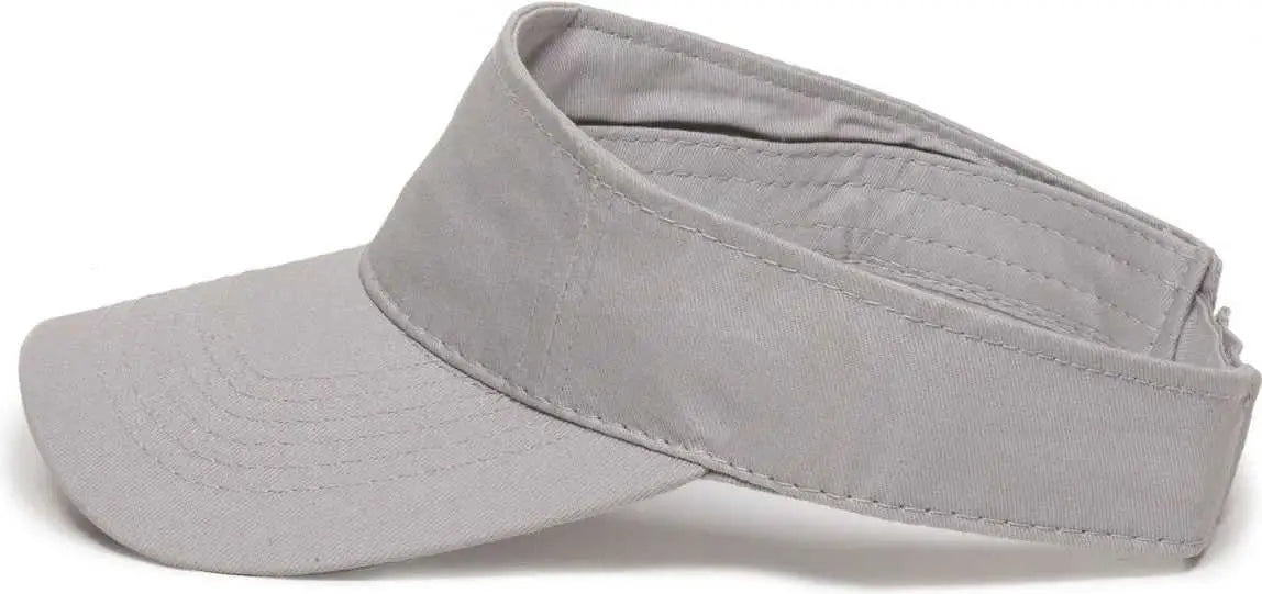 OC Sports PCTV-100 Adjustable Cotton Visors - 100 Light Gray