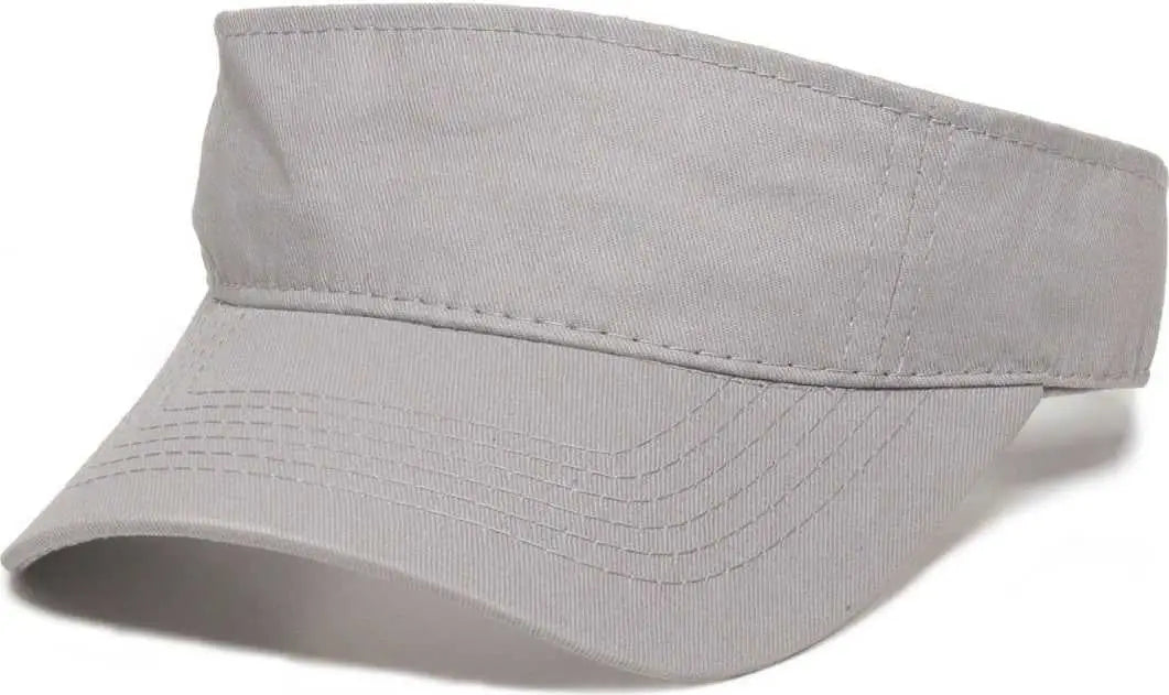 OC Sports PCTV-100 Adjustable Cotton Visors - 100 Light Gray