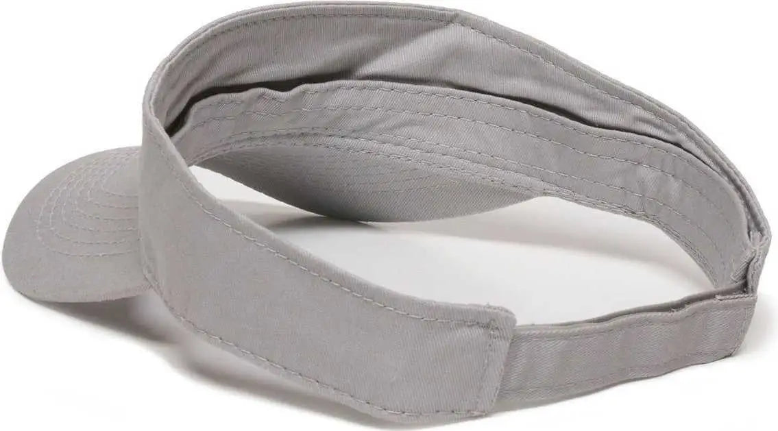 OC Sports PCTV-100 Adjustable Cotton Visors - 100 Light Gray