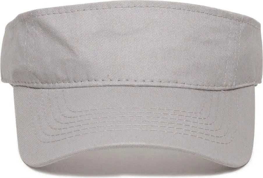 OC Sports PCTV-100 Adjustable Cotton Visors - 100 Light Gray