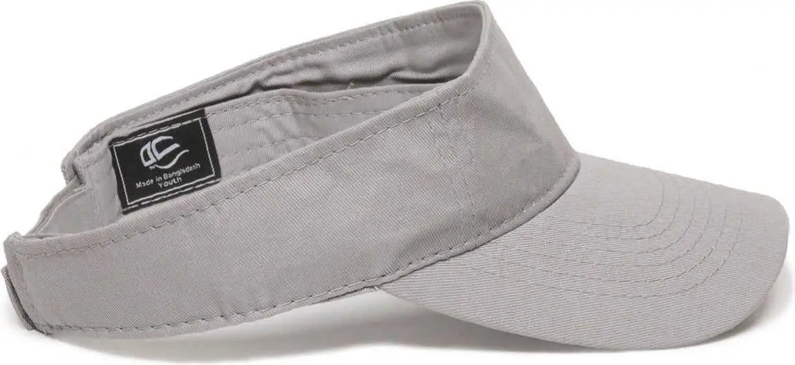 OC Sports PCTV-100 Adjustable Cotton Visors - 100 Light Gray