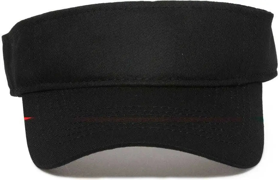 OC Sports PCTV-100 Adjustable Cotton Visors - Black