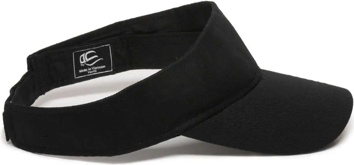 OC Sports PCTV-100 Adjustable Cotton Visors - Black
