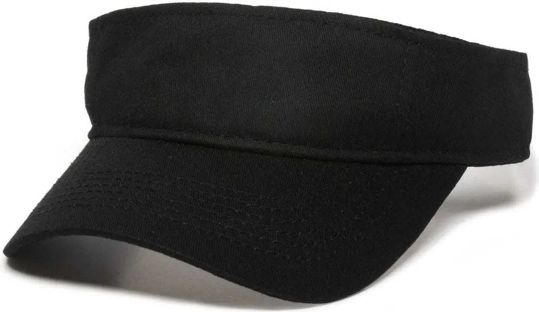 OC Sports PCTV-100 Adjustable Cotton Visors - Black