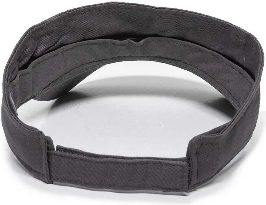 OC Sports PCTV-100 Adjustable Cotton Visors - Charcoal - Dark Gray / One Size Fits Most