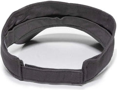 OC Sports PCTV-100 Adjustable Cotton Visors - Charcoal - Dark Gray / One Size Fits Most