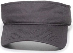 OC Sports PCTV-100 Adjustable Cotton Visors - Charcoal - Dark Gray / One Size Fits Most