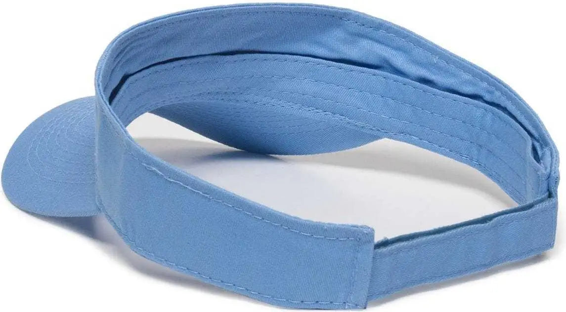 OC Sports PCTV-100 Adjustable Cotton Visors - Columbia Blue