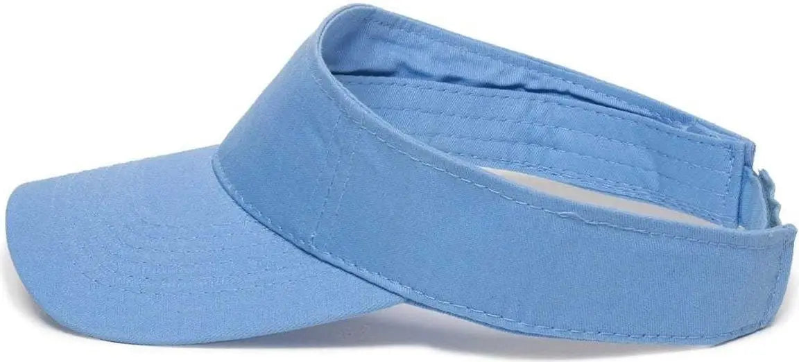 OC Sports PCTV-100 Adjustable Cotton Visors - Columbia Blue