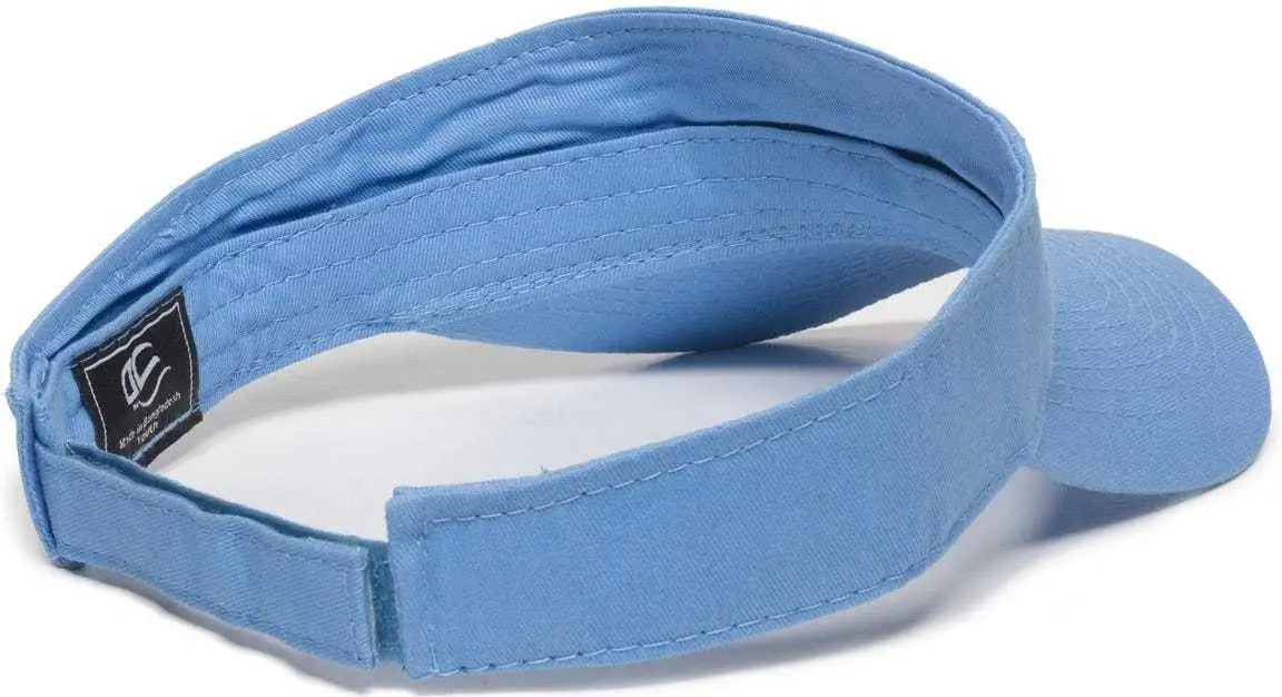 OC Sports PCTV-100 Adjustable Cotton Visors - Columbia Blue