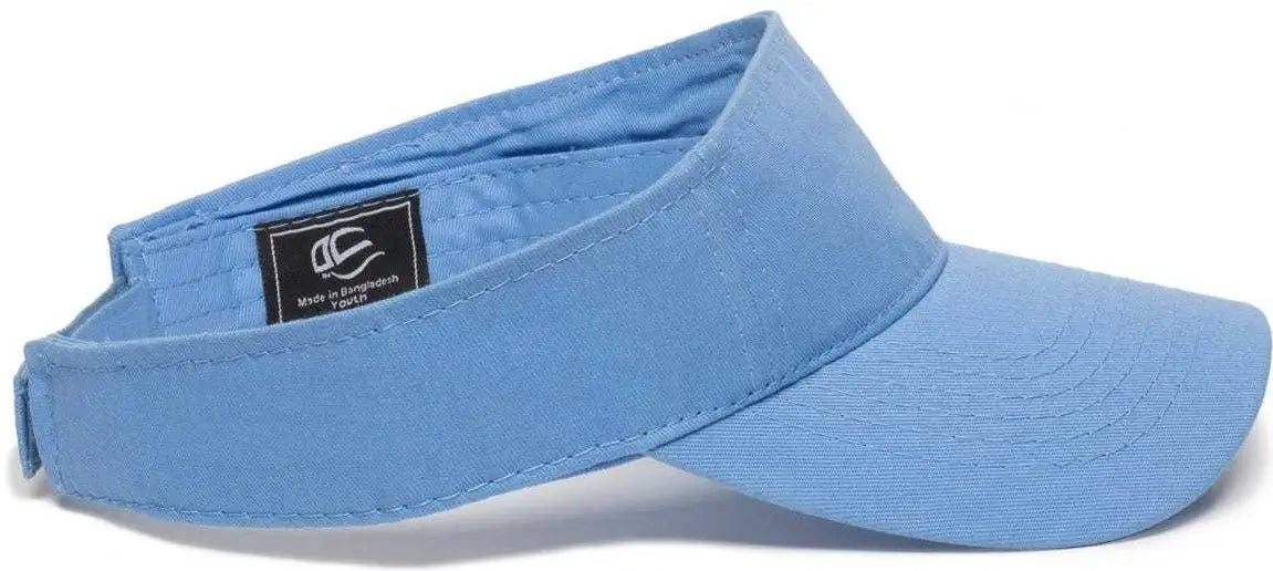 OC Sports PCTV-100 Adjustable Cotton Visors - Columbia Blue