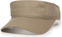 OC Sports PCTV-100 Adjustable Cotton Visors - Khaki - Khaki / 6 7/8’’ - 7 1/2’’