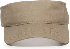 OC Sports PCTV-100 Adjustable Cotton Visors - Khaki - Khaki / 6 7/8’’ - 7 1/2’’