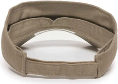 OC Sports PCTV-100 Adjustable Cotton Visors - Khaki - Khaki / 6 7/8’’ - 7 1/2’’