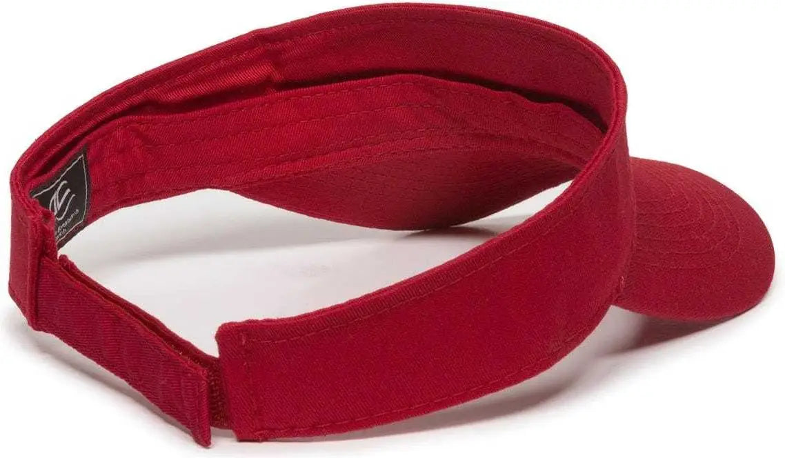 OC Sports PCTV-100 Adjustable Cotton Visors - Red